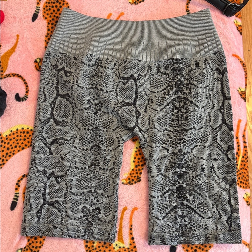 Nikibiki Snakeskin Print Biker Shorts
